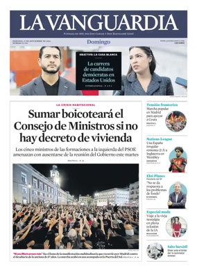 Cover of La Vanguardia