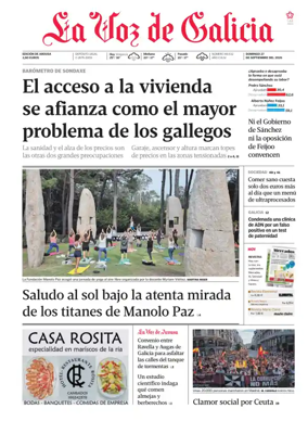 Cover of La Voz de Galicia (Arousa)