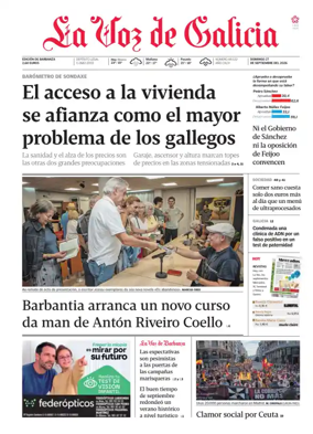 Cover of La Voz de Galicia (Barbanza)