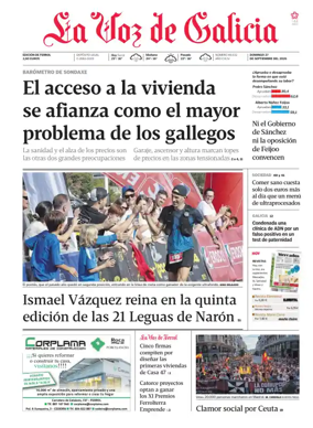 Cover of La Voz de Galicia (Ferrol)