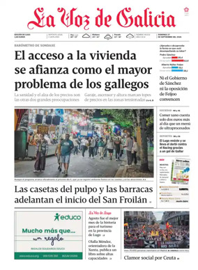 Cover of La Voz de Galicia (Lugo)