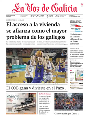 Cover of La Voz de Galicia (Ourense)