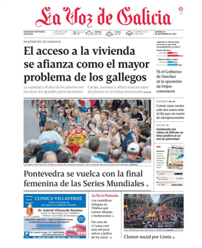 Cover of La Voz de Galicia (Pontevedra)