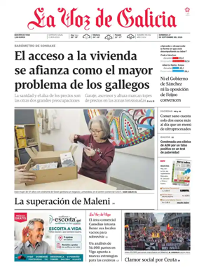 Cover of La Voz de Galicia (Vigo)