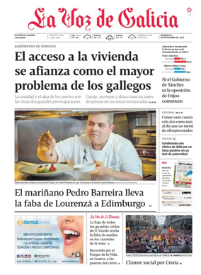 Cover of La Voz de Galicia (Viveiro)