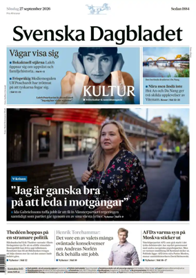 Cover of Svenska Dagbladet