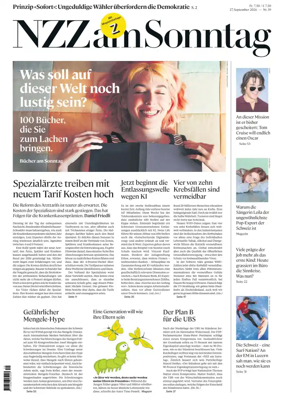 Cover of Neue Zurcher Zeitung Sunday