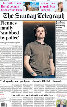 Cover of The Sunday Telegraph