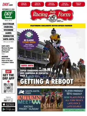 Cover of Daily Racing Form National Digital Edition