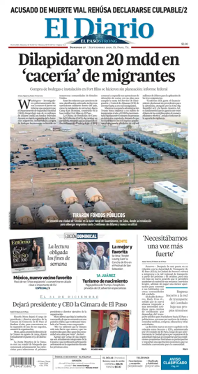 Cover of El Diario de El Paso