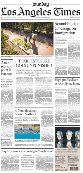 Cover of Los Angeles Times (Sunday)