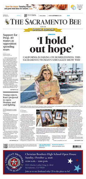 Cover of The Sacramento Bee (Sunday)