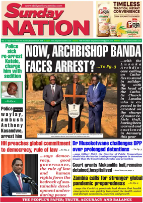 Cover of Daily Nation Newspaper