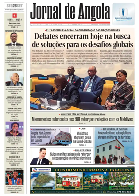 Cover of Jornal de Angola