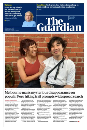 Cover of The Guardian Australia