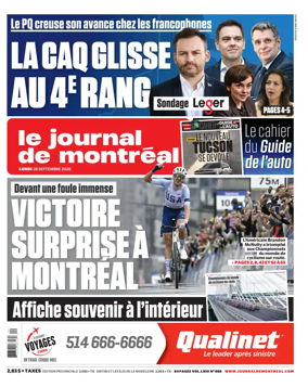 Cover of Le Journal de Montreal