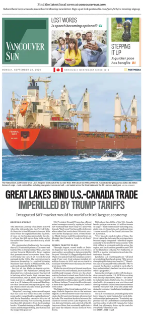 Cover of Vancouver Sun