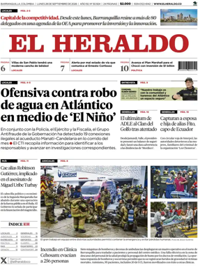 Cover of El Heraldo (Colombia)