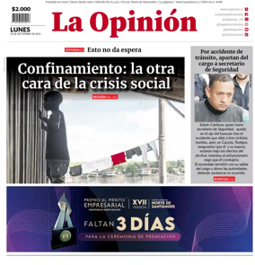 Cover of La Opinion