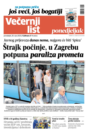 Cover of Vecernji list - Hrvatska