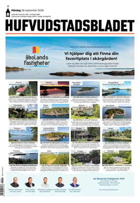 Cover of Hufvudstadsbladet