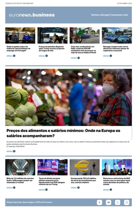 Cover of Euronews Business (Portuguese)