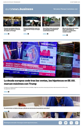 Cover of Euronews Business (Spanish) Compiled Edition