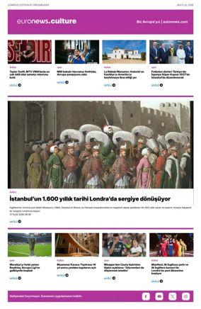 Cover of Euronews Culture and Sport (Turkish) Compiled Edition