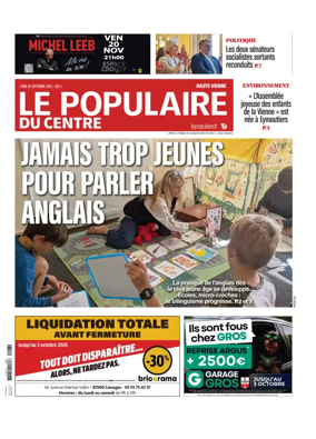 Cover of Le Populaire du Centre (Haute-Vienne)