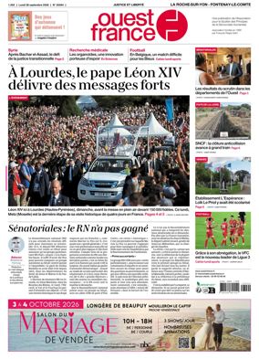 Cover of Ouest France (La Roche-sur-Yon - Fontenay-le-Comte)