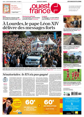 Cover of Ouest France (Les Sables-d'Olonne)