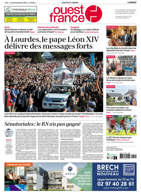 Cover of Ouest France (Lorient)