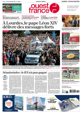 Cover of Ouest-France (Quimper Centre-Finistere)