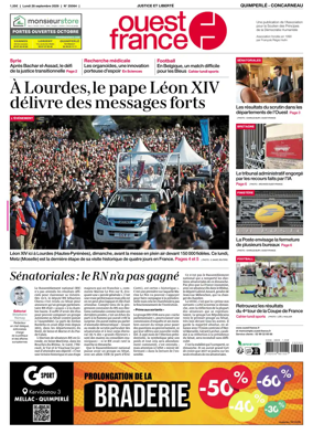 Cover of Ouest-France (Quimperle Concarneau)