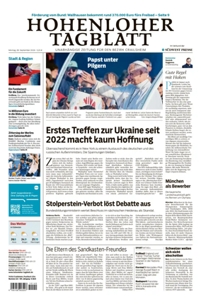 Cover of Hohenloher Tagblatt