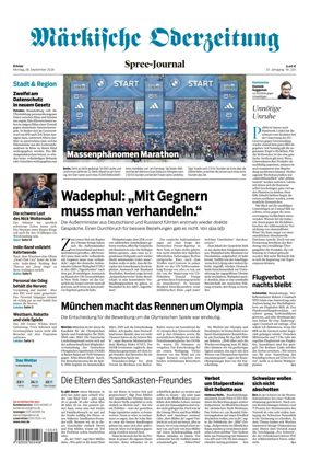 Cover of Markische Oderzeitung Erkner