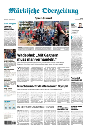 Cover of Markische Oderzeitung Spree-Journal
