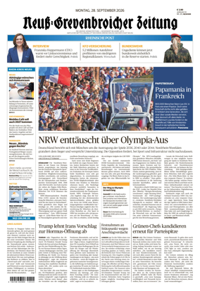 Cover of Neuss-Grevenbroicher Zeitung Neuss