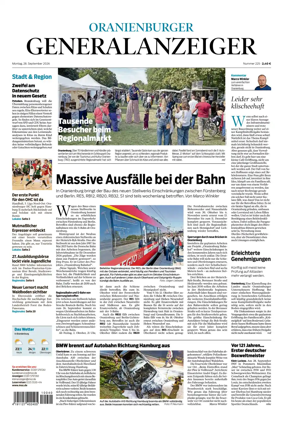 Cover of Oranienburger Generalanzeiger