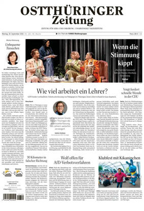 Cover of Ostthuringer Zeitung (Gera)
