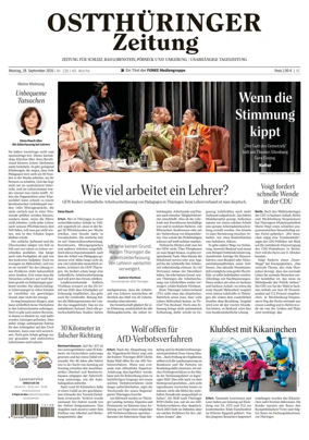 Cover of Ostthuringer Zeitung (Posneck)