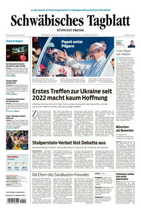 Cover of Schwabisches Tagblatt - Tubinger Chronik