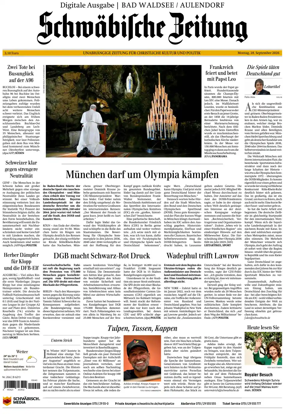 Cover of Schwabische Zeitung (Bad Waldsee / Aulendorf)