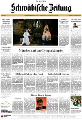 Cover of Schwabische Zeitung (Wangen)