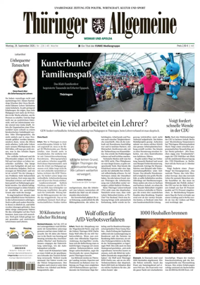 Cover of Thuringer Allgemeine (Apolda)