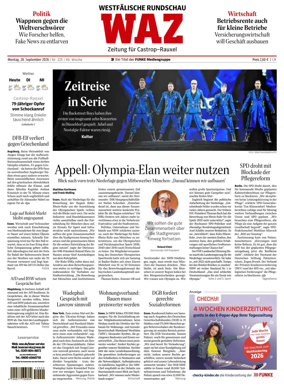 Cover of Westdeutsche Allgemeine Zeitung (Castrop-Rauxel)