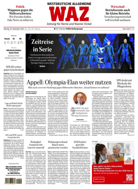 Cover of Westdeutsche Allgemeine Zeitung (Herne)