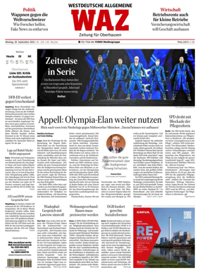 Cover of Westdeutsche Allgemeine Zeitung (Oberhausen)