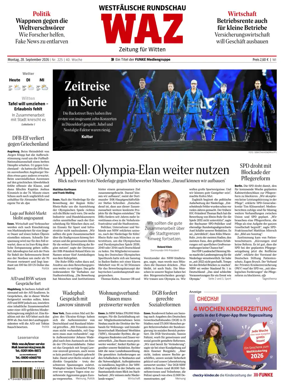Cover of Westdeutsche Allgemeine Zeitung (Witten)