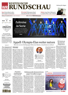 Cover of Westfalische Rundschau (Hagen Hohenlimburg)